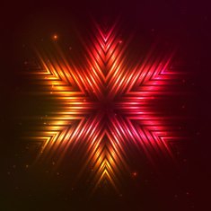 Fire red vector star N3