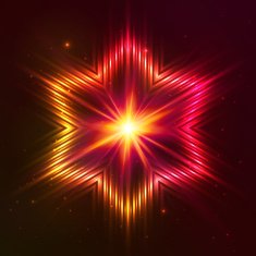Fire red vector star N4