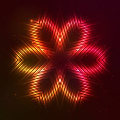 Fire red vector star N6