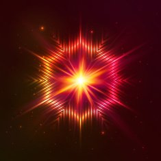 Fire red vector star N9