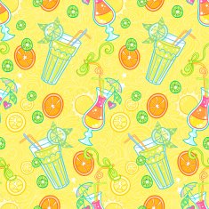 Summer cocktail pattern background N11