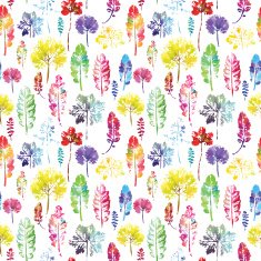 watercolor pattern of leaves seamless texture background N18