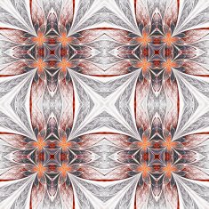 Symmetrical flower pattern in stained-glass window style on light N9