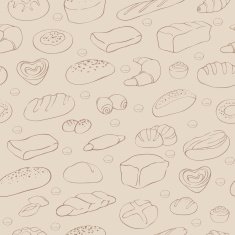 Seamless background with bakery N2