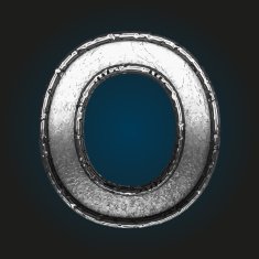 o vector metal letter