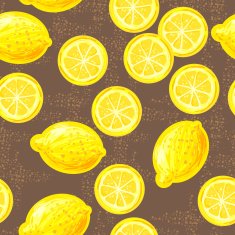 Seamless pattern with lemons N12