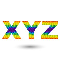 triangular letters xyz N2