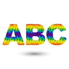 triangular letters abc N2