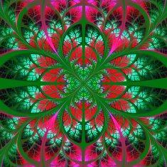 Symmetrical fractal pattern Collection - tree foliage N3