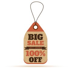 Price tags in vintage style N2