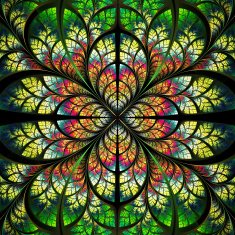 Symmetrical fractal pattern Collection - tree foliage N4