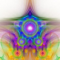 Multicolor grid fractal pattern Computer generated graphics