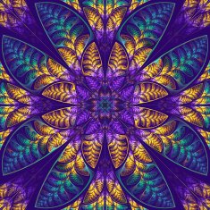 Multicolor symmetric pattern of the leaves N4