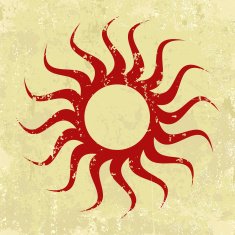 Abstract grunge background with sun Vector illustration