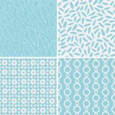 Set of seamless abstract and floral patterns N6