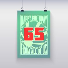 Vintage retro poster Happy birthday