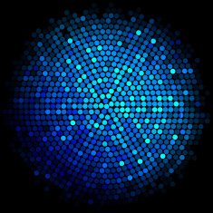 Vector blue disco lights background