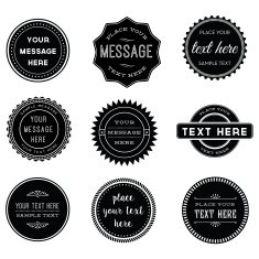 Vector Set of Retro Stamps and Badges