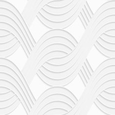 3D white interlocking waves on