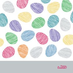 'Happy Easter!' card Easter eggs with Scratched texture N2