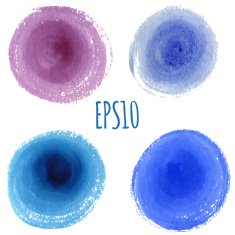 Set of vector watercolor shapes N2
