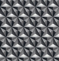 Regular contrast textured endless pattern with 3d cubes