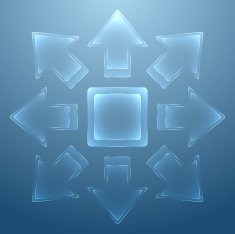 Abstract background with glass arrows N2