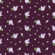 Seamless pattern with lilac flowers Vector illustration