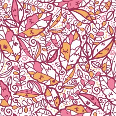 Cartoon Autumn Leaves Seamless Pattern background N2
