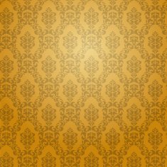 Golden damask wallpaper
