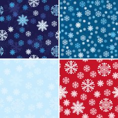 Snow Seamless Vector Backgrounds Set