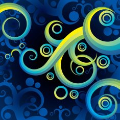 Blue art pattern - Illustration