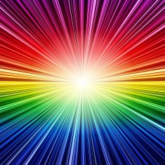 Abstract rainbow striped burst background N2