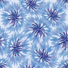 Blue flower cornflowers seamless wallpaper