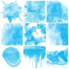 Set of Colorful water color painting background N3
