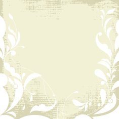 Grunge background with ornamental leaves