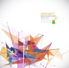 Abstract mesh colorful background lines and shapes futuristic design vector