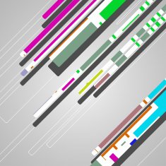 Abstract futuristic geometric shapes N73