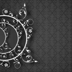 Floral decorated invitation card design