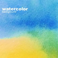 watercolor blue azure green yellow gradient