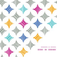 Vector colorful marble textured tiles frame corner pattern background