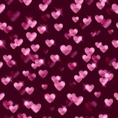 Glowing pink hearts sequins background N2