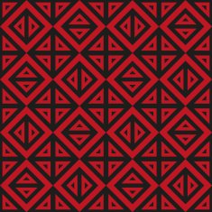 Geometric abstract black and red pattern vector seamless texture N2