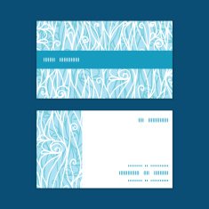 Vector abstract frost swirls texture horizontal stripe frame pattern business N2