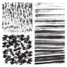 Set of grunge textures Line rough and brushed
