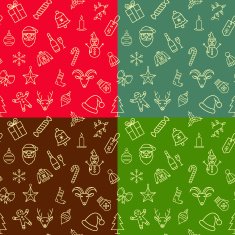 christmas seamless patterns set N2