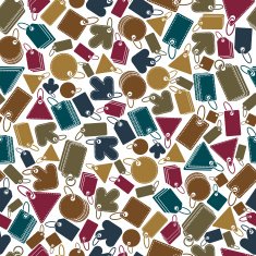 Sale tags seamless background vector icon set elements