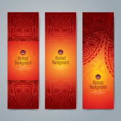 Collection banner design African art background N3