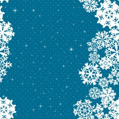 Winter seamless border with snowflakes