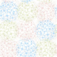 Vector seamless floral pattern with hydrangeas N2